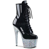 7" Heel ADORE-1020LG Silver Glitter